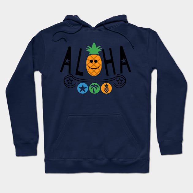 Aloha Pineapple Design Hoodie by VelvetRoom